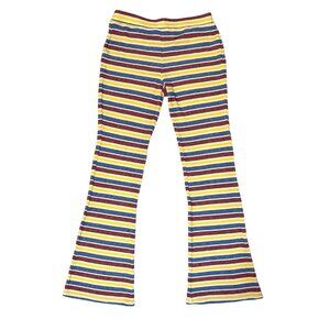 2/$25 Zara LARGE Multicolor Vintage Striped Knit Flared Pants